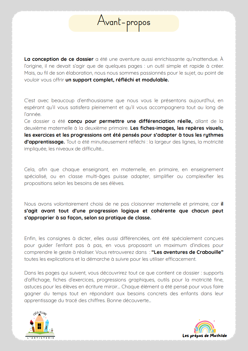 Page d'avant-propos - Guide enseignant